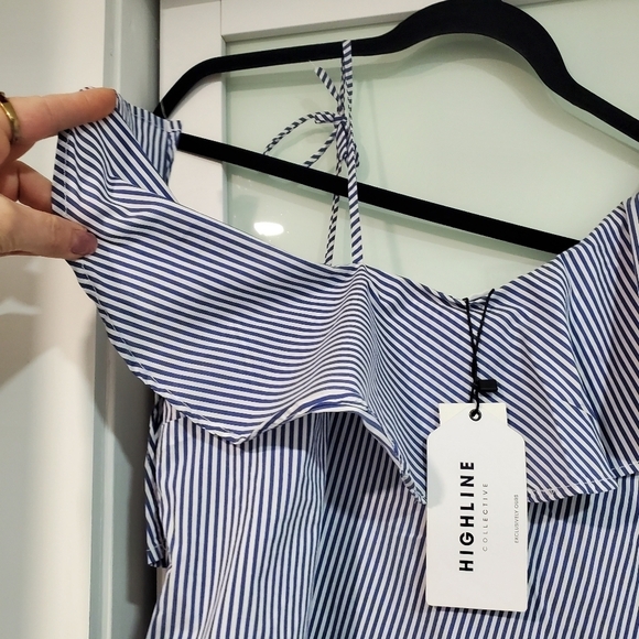 Highline Collective One Sleeve Ruffle Top - Picture 3 of 14